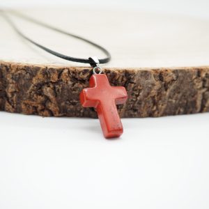 Jaspe Rojo Cruz Colgante