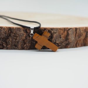 Ojo de Tigre Cruz Colgante